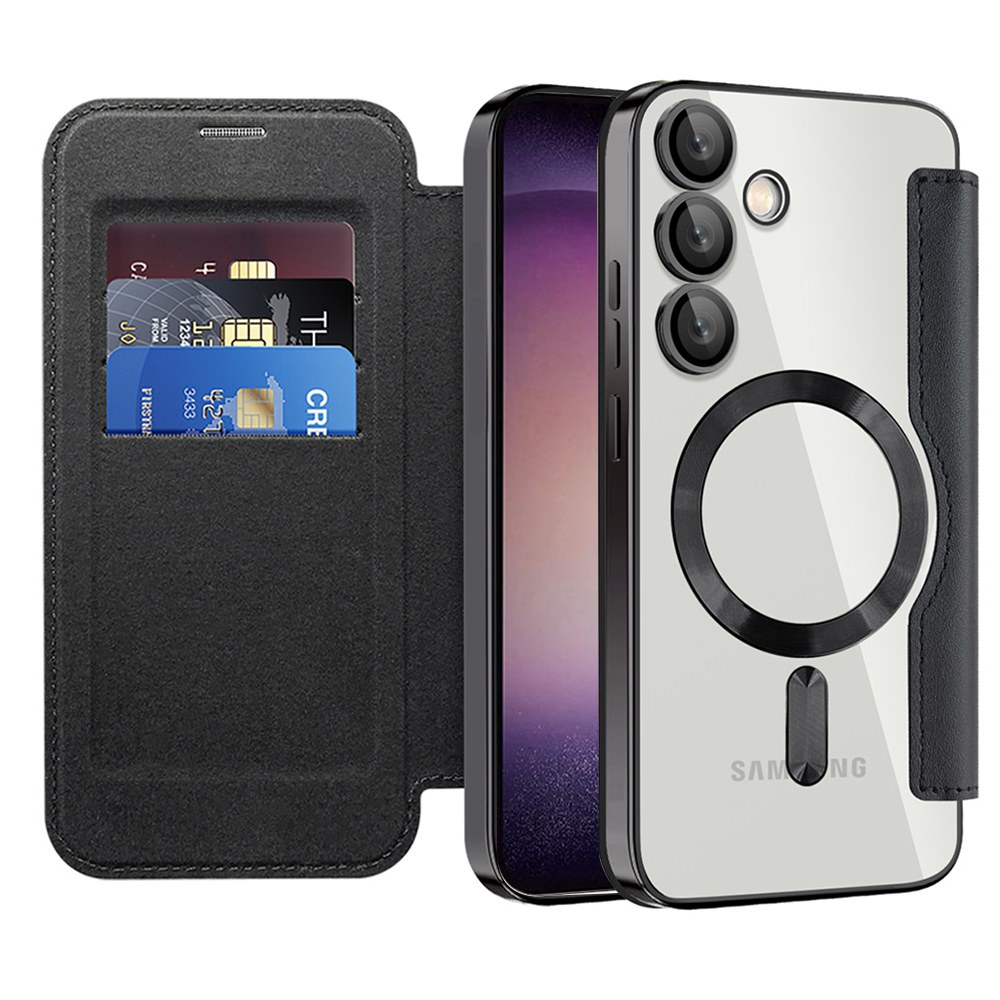 Torbica "SmartMag Book" s MagSafe tehnologijom i RFID novčanikom za Samsung Galaxy S23 Plus - black