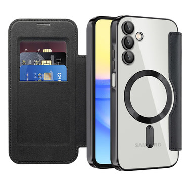 Torbica "SmartMag Book" s MagSafe tehnologijom i RFID novčanikom za Samsung Galaxy A15 - black