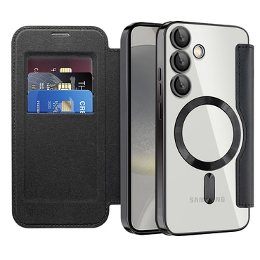 Torbica "SmartMag Book" s MagSafe tehnologijom i RFID novčanikom za Samsung Galaxy S24 Plus - black