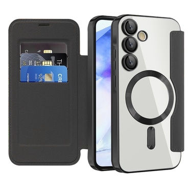 Torbica "SmartMag Book" s MagSafe tehnologijom i RFID novčanikom za Samsung Galaxy A55 - black