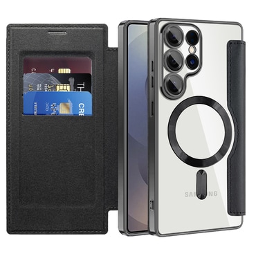 Torbica "SmartMag Book" s MagSafe tehnologijom i RFID novčanikom za Samsung Galaxy S25 Ultra - black