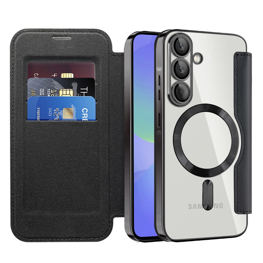 Torbica "SmartMag Book" s MagSafe tehnologijom i RFID novčanikom za Samsung Galaxy A36 - black