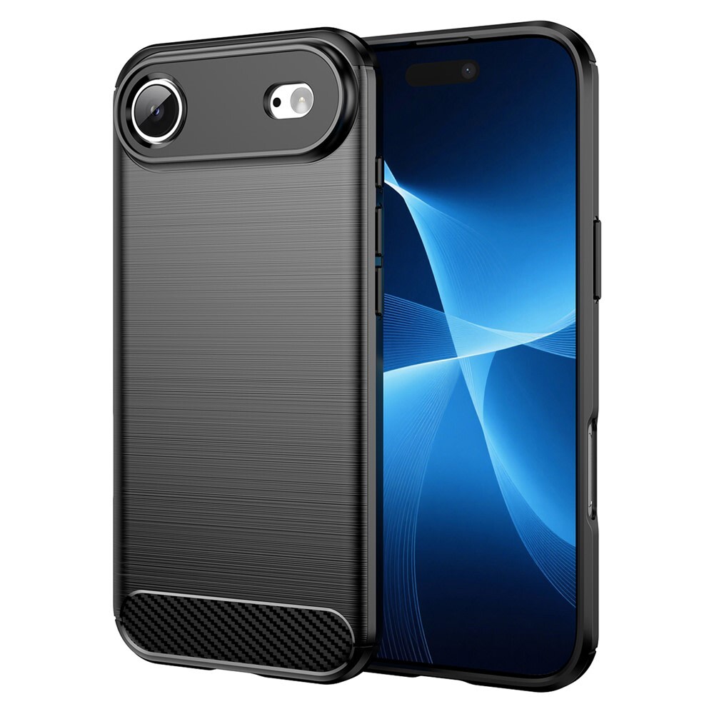 TPU gel maska "Brushed Carbon" za iPhone 17 Air - crna