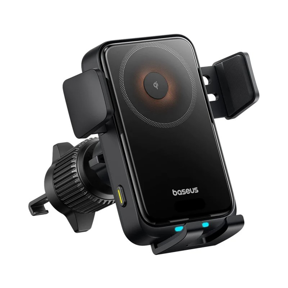 Bežični auto držač Baseus Wisdom Pro s 15W punjenjem i 360° rotacijom – crni