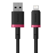 USB u lightning punjački i podatkovni kabel Baseus Dura Series - 60W, 480Mbps - 2 m - crveno/crni