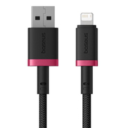 USB u lightning punjački i podatkovni kabel Baseus Dura Series - 2.4A, 480Mbps - 1 m - crveno/crni