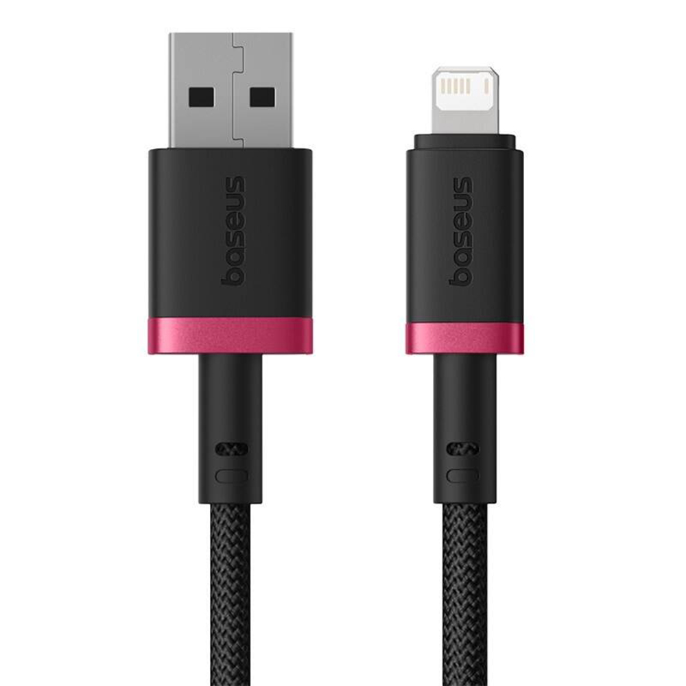 USB u lightning punjački i podatkovni kabel Baseus Dura Series - 60W, 480Mbps - 1 m - crveno/crni