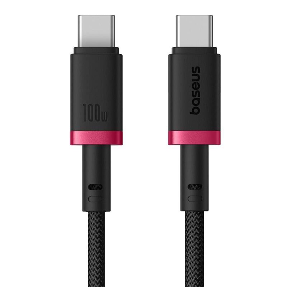 USB-C u USB-C punjački i podatkovni kabel Baseus Dura Series - 60W, 480Mbps - 2 m - crveno/crni