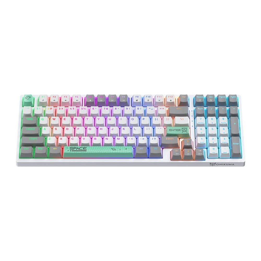Mehanička gaming tipkovnica Onikuma "G38" s 98 tipki i RGB osvjetljenjem – bijela
