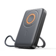 Power bank Joyroom "PBM02" 3u1 s jednim USB-C izlazom, ugrađenim izvlačnim USB-C kabelom i bežičnim punjenjem za MagSafe uređaje, 22.5W – 10000 mAh – crni