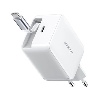 Stolni punjač Joyroom "JR-TCL06" 67W s GaN tehnologijom, ugrađenim uvlačivim USB-C kabelom i zasebnim izlazom - bijeli Stolni punjač Joyroom "JR-TCL06" 67W s GaN tehnologijom, ugrađenim uvlačivim USB-C kabelom i zasebnim izlazom - bijeli
