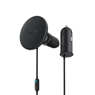 Magnetni auto držač Baseus "CW01" s MagSafe bežičnim punjenjem 15W i USB-A izlazom 25W - crni Magnetni auto držač Baseus "CW01" s MagSafe bežičnim punjenjem 15W i USB-A izlazom 25W - crni