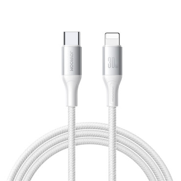 Lightning u USB-C kabel Joyroom "S-A28" s 30W punjenjem i 480 Mbps prijenosom podataka – 2m – bijeli Lightning u USB-C kabel Joyroom "S-A28" s 30W punjenjem i 480 Mbps prijenosom podataka – 2m – bijeli