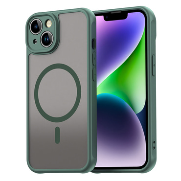 Hibridna maska "HaloFrost II MagSafe" za iPhone 13 - green