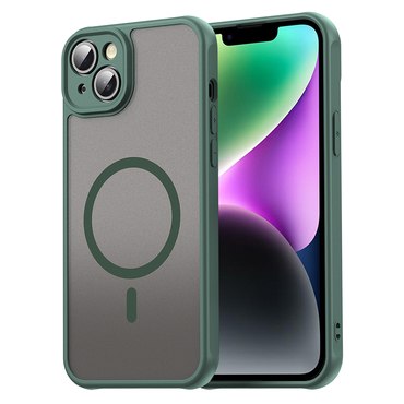 Hibridna maska "HaloFrost II MagSafe" za iPhone 14 Plus - green Hibridna maska "HaloFrost II MagSafe" za iPhone 14 Plus - green