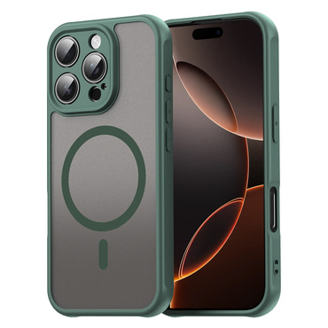 Hibridna maska "HaloFrost II MagSafe" za iPhone 16 Pro - green