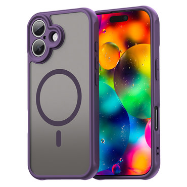 Hibridna maska "HaloFrost II MagSafe" za iPhone 17 - purple Hibridna maska "HaloFrost II MagSafe" za iPhone 17 - purple