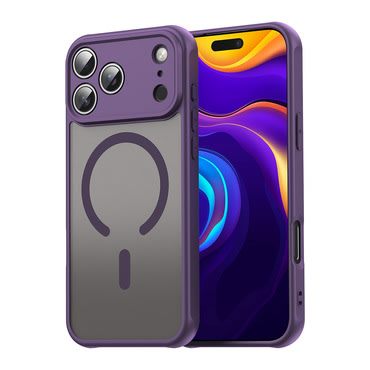 Hibridna maska "HaloFrost II MagSafe" za iPhone 17 Pro Max - purple Hibridna maska "HaloFrost II MagSafe" za iPhone 17 Pro Max - purple