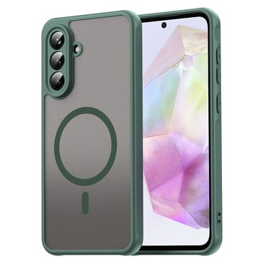 Hibridna maska "HaloFrost II MagSafe" za Samsung Galaxy A56 - green
