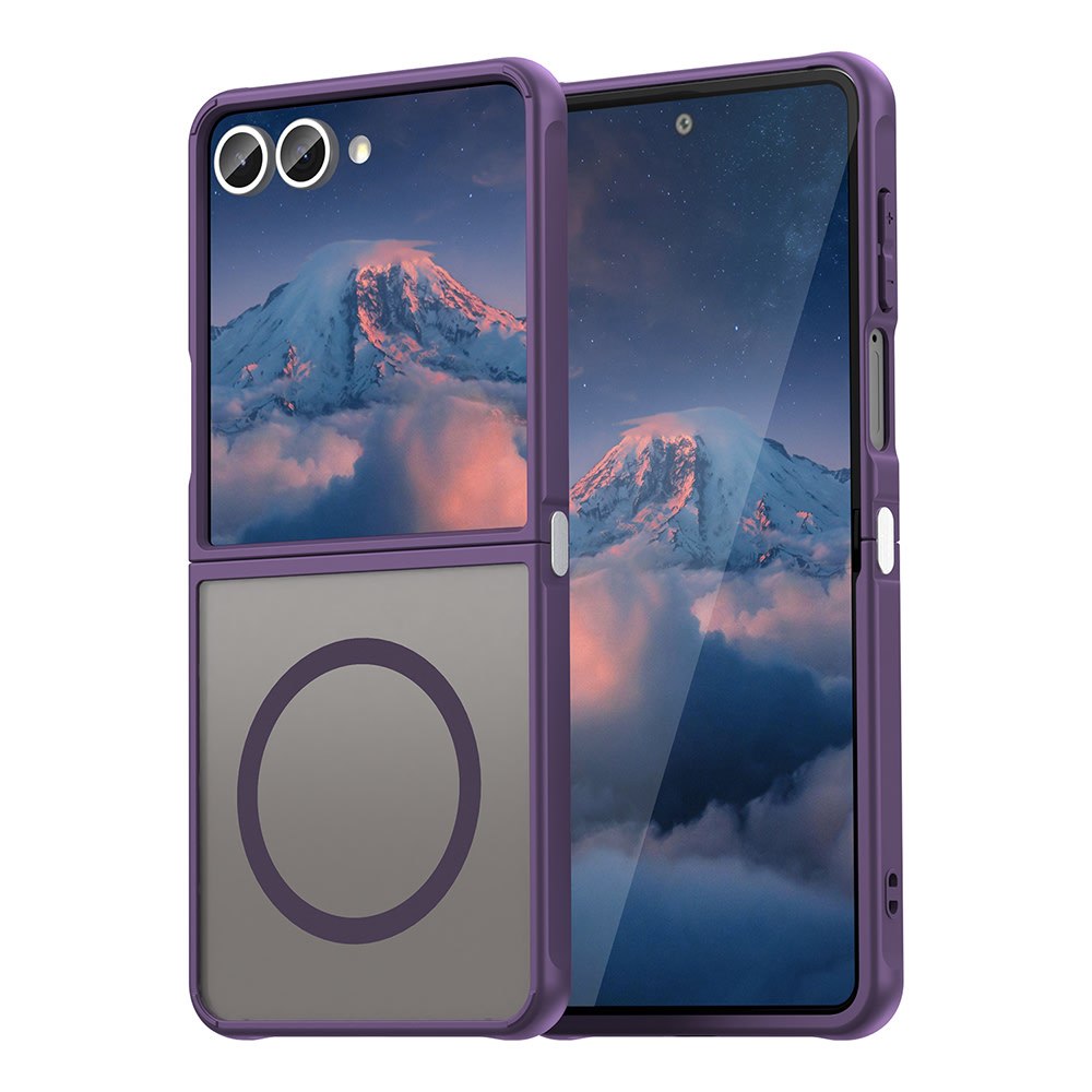 Hibridna maska "HaloFrost II MagSafe" za Samsung Galaxy Z Flip7 - purple