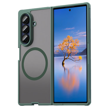 Hibridna maska "HaloFrost II MagSafe" za Samsung Galaxy Z Fold7 - green