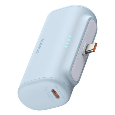 Power bank Baseus Compact 20W – 5000 mAh s Lightning izlazom i USB-C kabelom – plava Power bank Baseus Compact 20W – 5000 mAh s Lightning izlazom i USB-C kabelom – plava