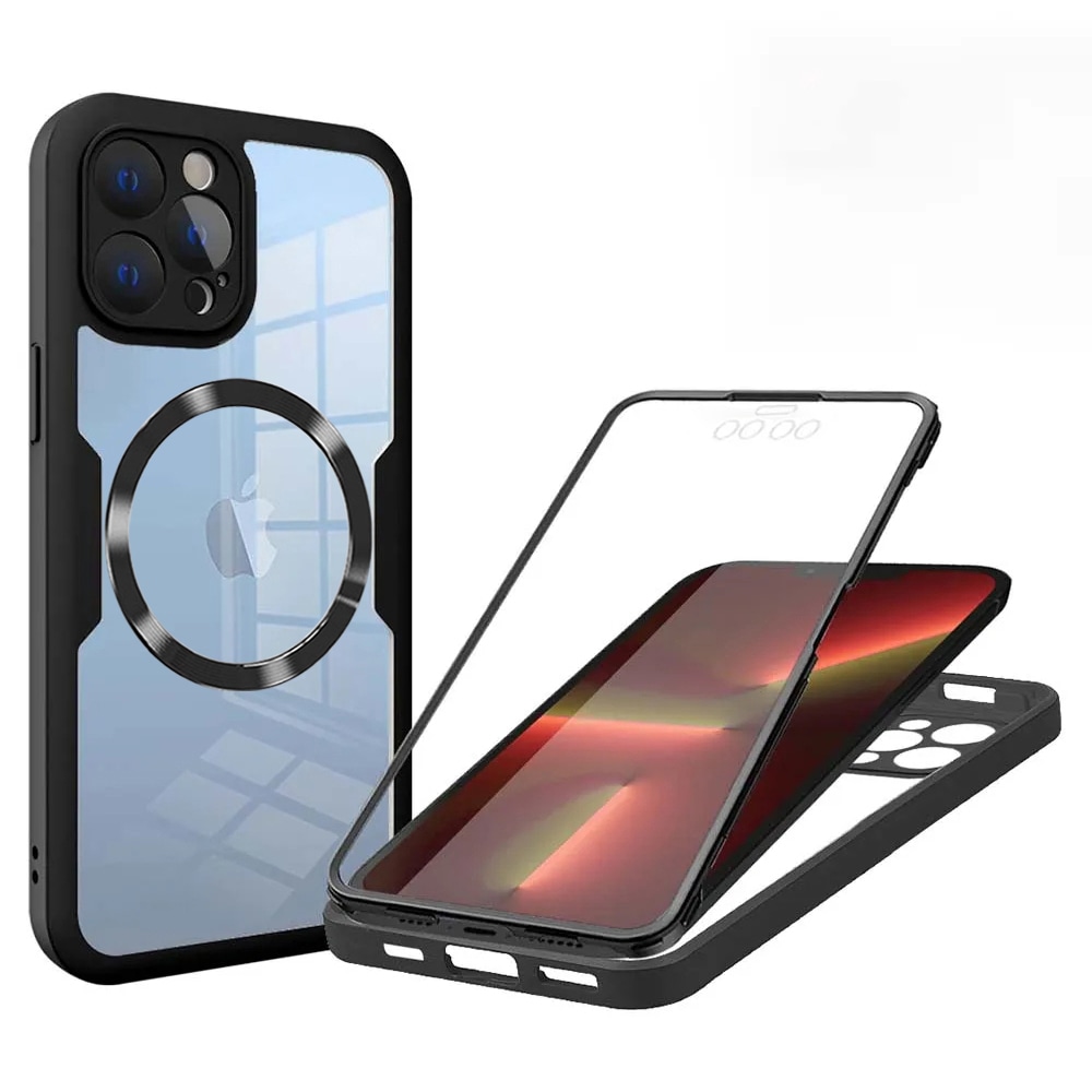 Hibridna Full Body maskica Techsuit "ColorVerse 360 MagSafe" za iPhone 13 Pro - crna