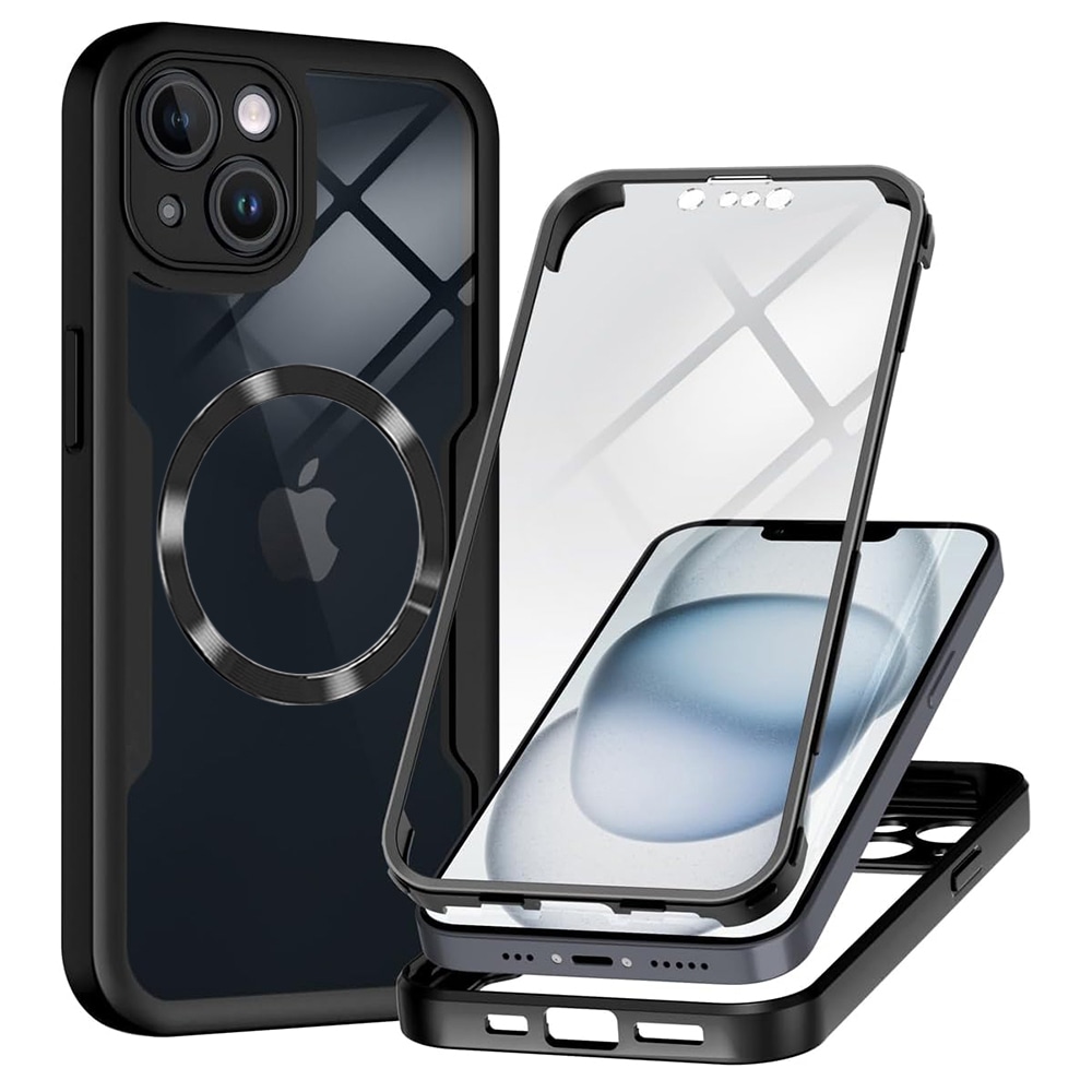 Hibridna Full Body maskica Techsuit "ColorVerse 360 MagSafe" za iPhone 14 - crna