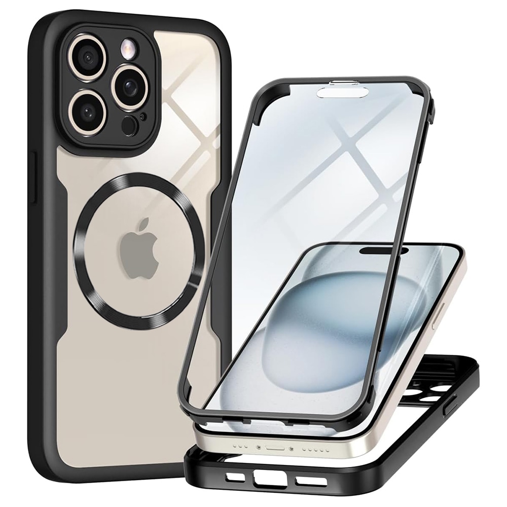 Hibridna Full Body maskica Techsuit "ColorVerse 360 MagSafe" za iPhone 14 Pro Max - crna