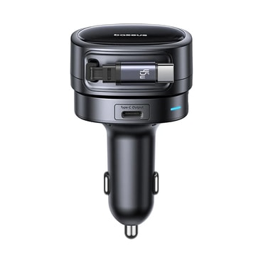 Automobilski punjač Baseus PrimeTrip VR1 60W s rotirajućom glavom, izvlačivim USB-C + USB-A kabelom i dodatnim USB-C izlazom – Cosmic Black Automobilski punjač Baseus PrimeTrip VR1 60W s rotirajućom glavom, izvlačivim USB-C + USB-A kabelom i dodatnim USB-C izlazom – Cosmic Black