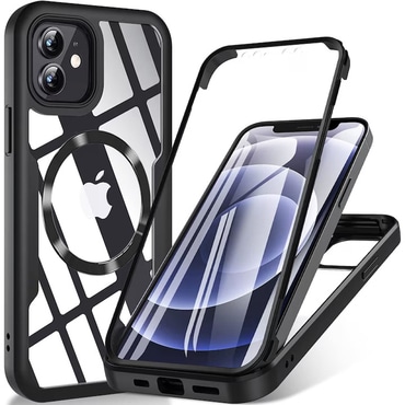 Hibridna Full Body maskica Techsuit "ColorVerse 360 MagSafe" za iPhone 12 - crna