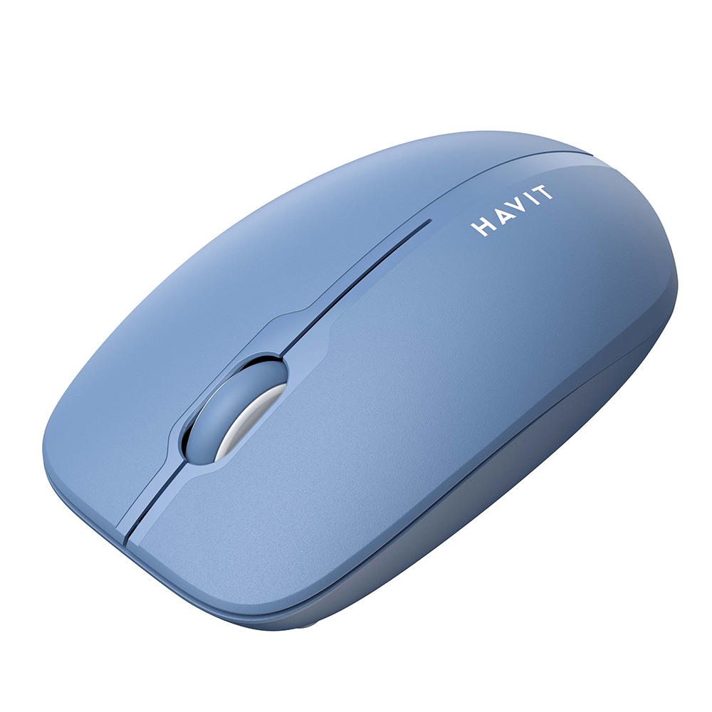 Bežični miš Havit "MS53WB" s 1600 DPI rezolucijom, ergonomskim dizajnom i elegantnim oblikom - plavi