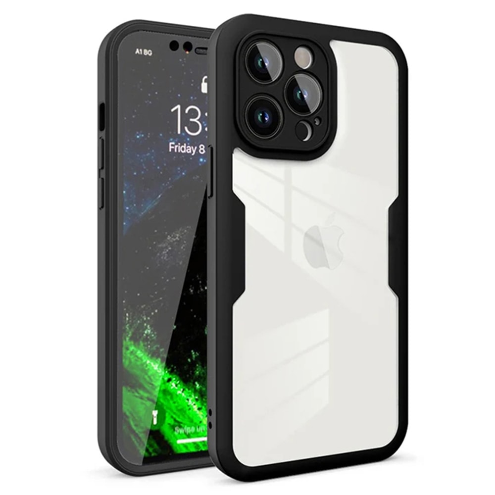 Hibridna Full Body maskica Techsuit "ColorVerse 360" za iPhone 12 Pro - crna