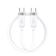 Punjački i podatkovni kabel BWOO USB-C u USB-C s 480 Mb/s prijenosom podataka i brzim punjenjem 65W – 1m – bijeli