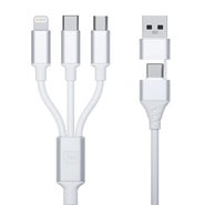 Punjački i podatkovni kabel 3mk "Hyper" 3u1 USB-C/USB-A na Micro-USB, Lightning i USB-C - 1.5 m - white Punjački i podatkovni kabel 3mk "Hyper" 3u1 USB-C/USB-A na Micro-USB, Lightning i USB-C - 1.5 m - white