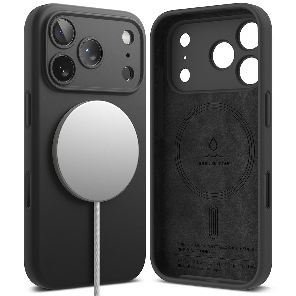 Maska Ringke "Silicone Magnetic" za iPhone 17 Pro Max - black