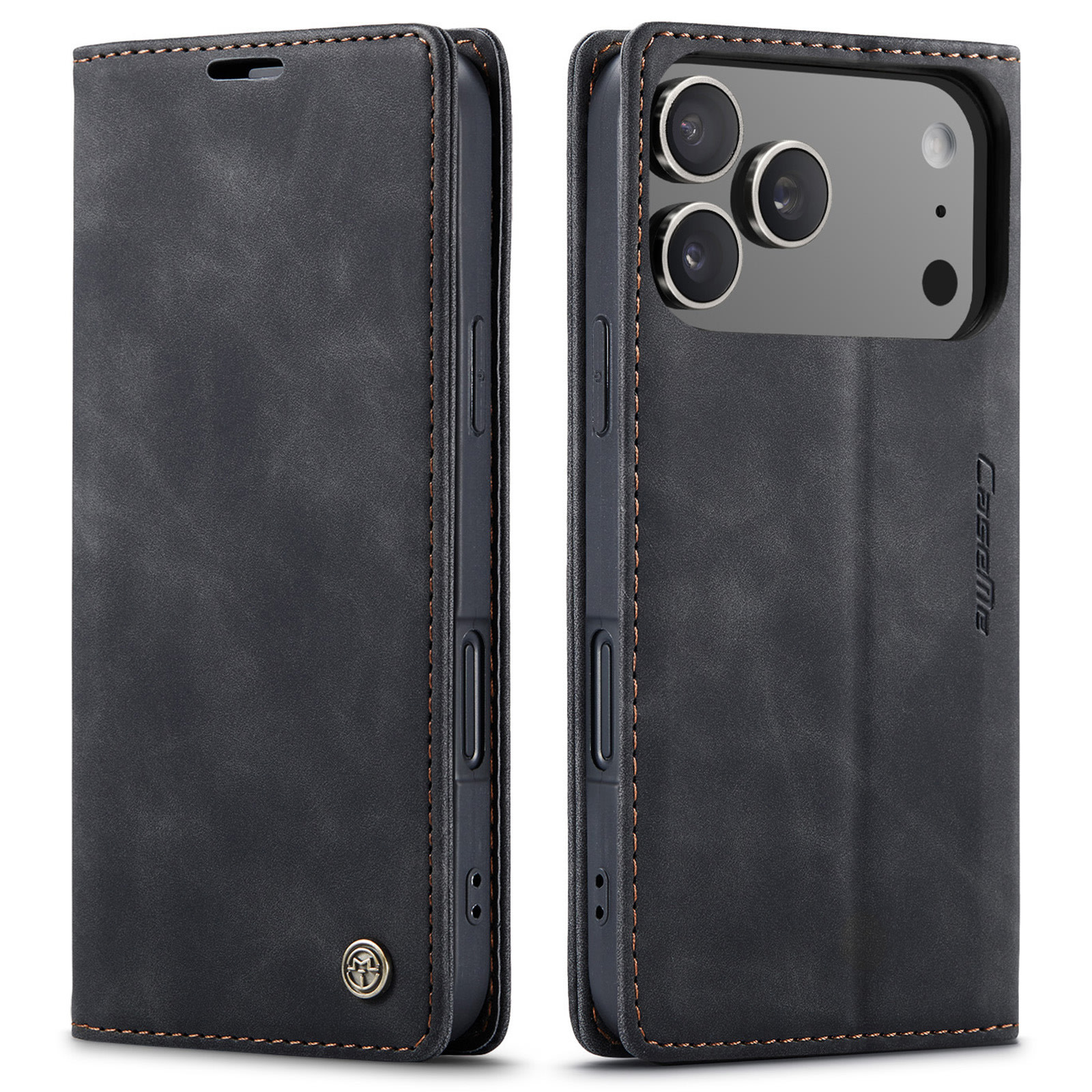 Torbica CaseMe MagFlip za iPhone 17 Pro s najvišom razinom zaštite i samostalnim magnetnim zatvaranjem - smooth black