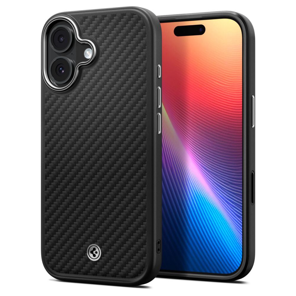 Maska Spigen "Enzo Aramid T MagFit" za iPhone 17 - black / silver