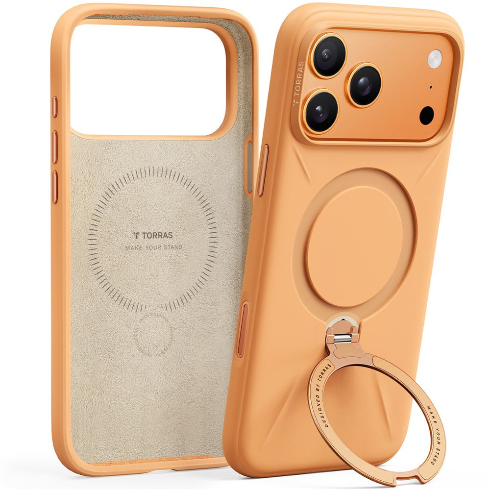 Premium maskica Torras "QPRO Silicone" za iPhone 17 Pro – narančasta