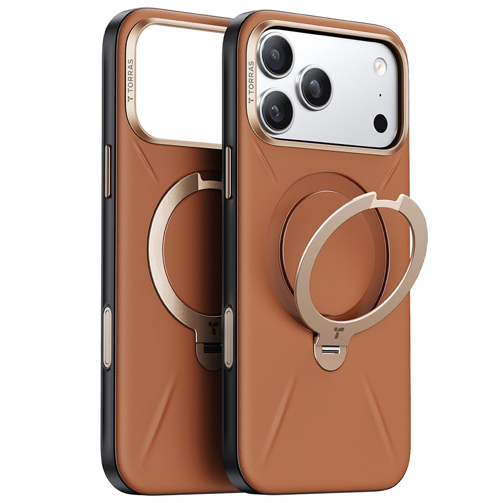 Premium maska  Torras "Q3 VegSkin" za iPhone 17 Pro Max - amber brown