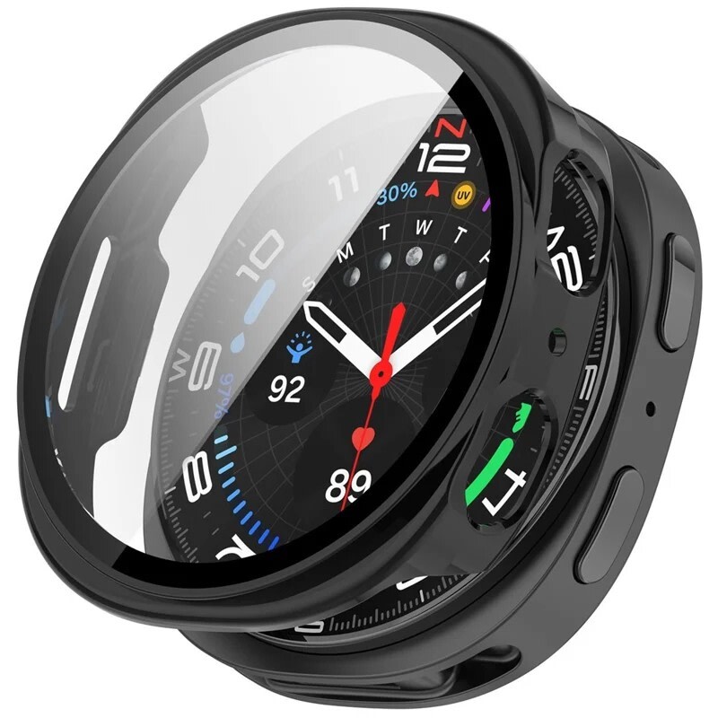 Tvrda TPU maska sa zaštitnim staklom za Samsung Galaxy Watch8 40mm - crna