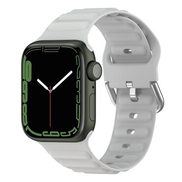 Zamjenski silikonski remen za Apple Watch (42 / 44 / 45 / 46 / 49 mm) "Waves" - gray
