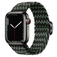 Pleteni remen za sat Apple Watch (38 / 40 / 41 / 42 mm) - black green