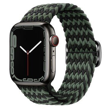 Pleteni remen za sat Apple Watch (38 / 40 / 41 / 42 mm) - black green