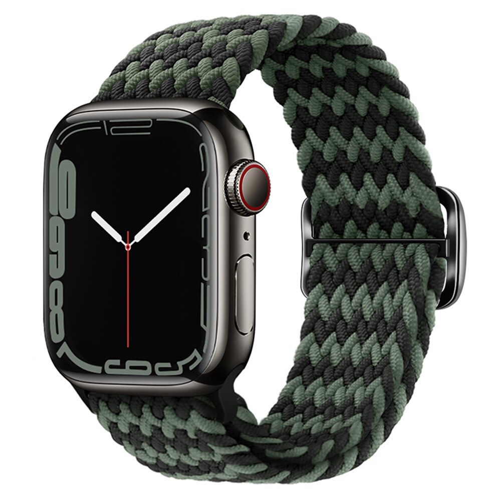 Pleteni remen za sat Apple Watch (42 / 44 / 45 / 46 / 49 mm) - black green