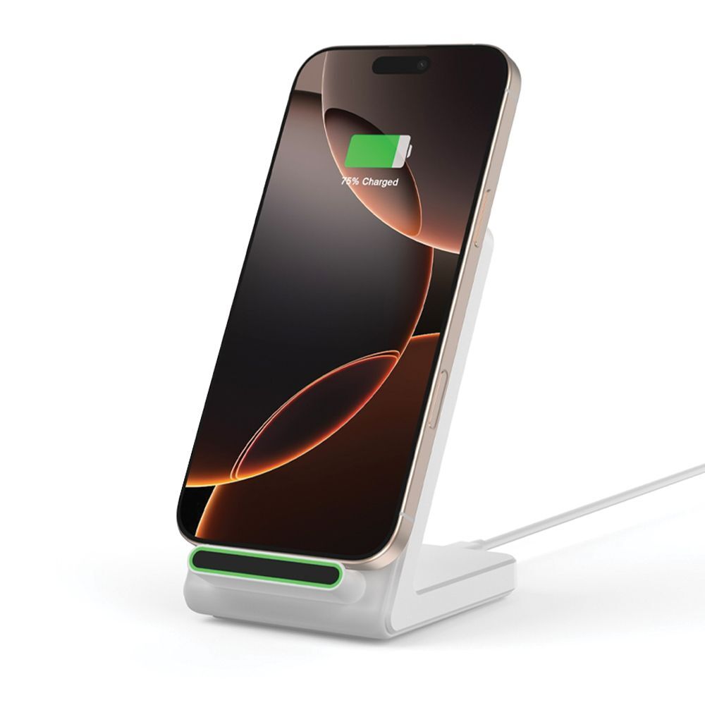Bežična postaja za punjenje Tech-protect A40 s naprednim Qi standardom i snagom 15W - white