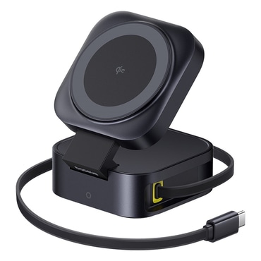 Bežična punjačka stanica Baseus "PicoGo" 2u1 za istovremeno punjenje dva uređaja 15W + 67W - cosmic black Bežična punjačka stanica Baseus "PicoGo" 2u1 za istovremeno punjenje dva uređaja 15W + 67W - cosmic black