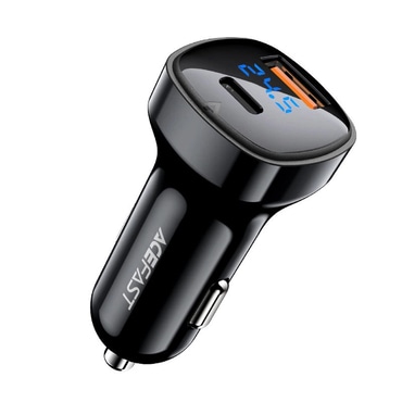 Kompaktni 66W GaN auto punjač Acefast B4 s USB-C i USB-A izlazom – crni Kompaktni 66W GaN auto punjač Acefast B4 s USB-C i USB-A izlazom – crni