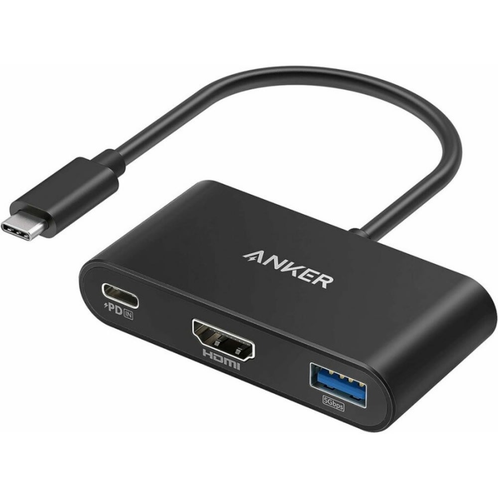 USB-C u HDMI / USB-A / USB-C razdjelni adapter Anker "PowerExpand" - black