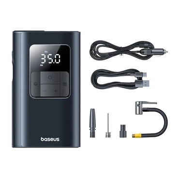 Auto kompresor  Baseus PrimeTrip VA1 s mogućnosti žičanog i bežičnog korištenja, svjetiljkom i power bank funkcijom - black